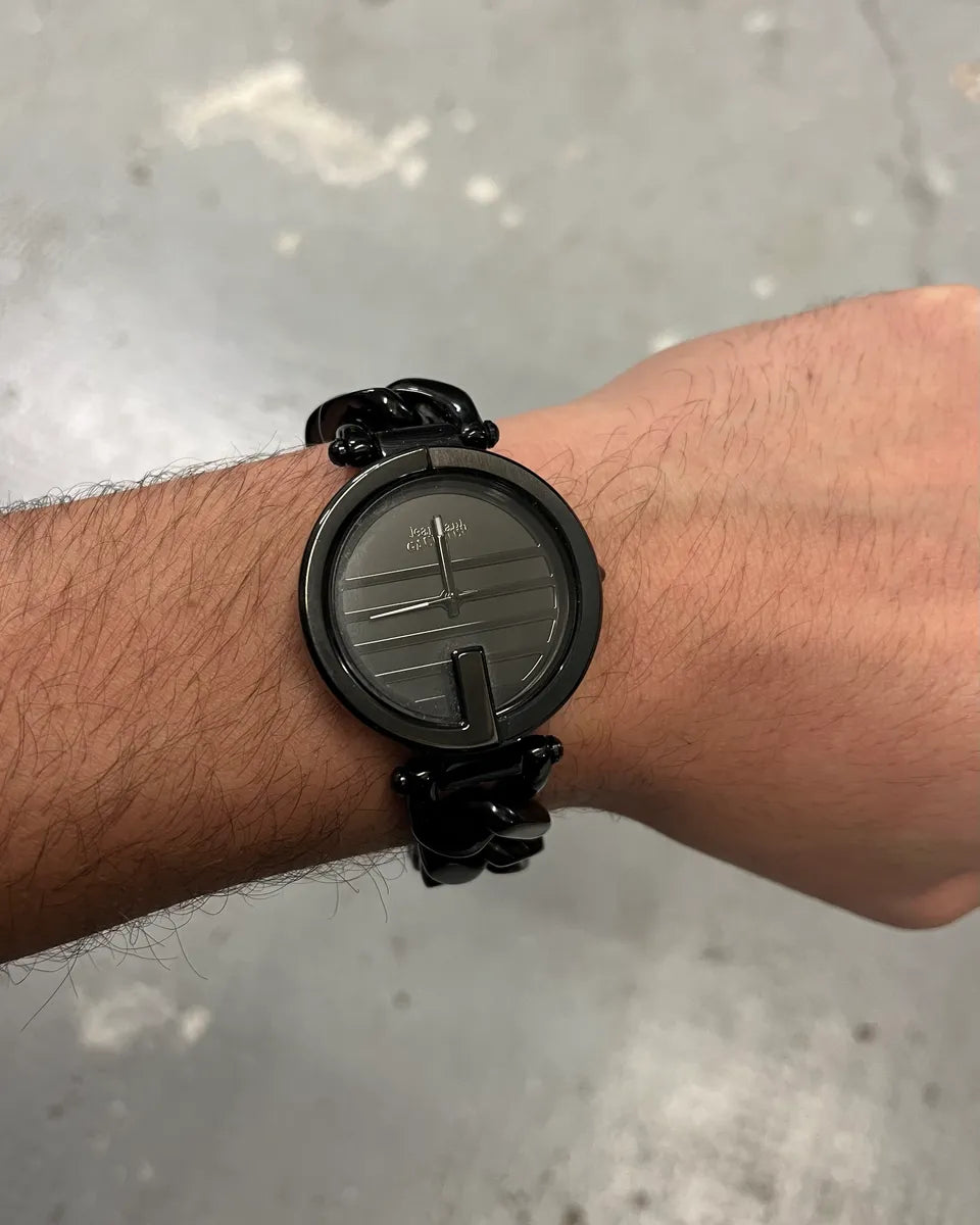 Jean Paul Gaultier Pure Black Stainless Steel Watch IghkAFj 0