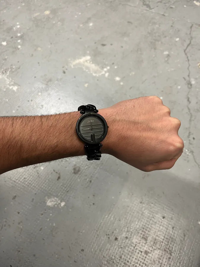 Jean Paul Gaultier Pure Black Stainless Steel Watch IghkAFj 3