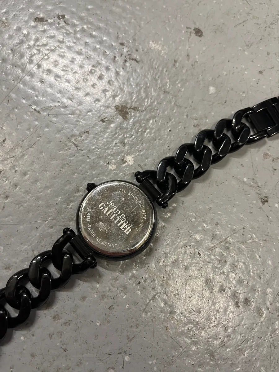 Jean Paul Gaultier Pure Black Stainless Steel Watch IghkAFj 5