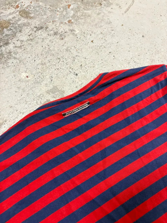SS2009 Jean Paul Gaultier Red & Navy Striped Double Keys T-Shirt MvHUDfj 6