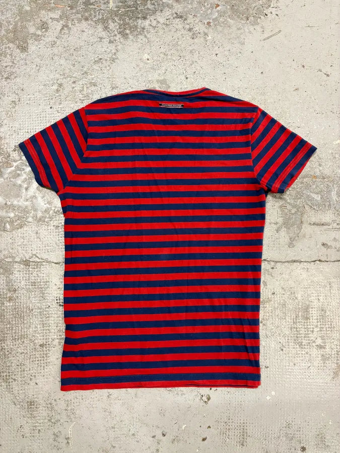 SS2009 Jean Paul Gaultier Red & Navy Striped Double Keys T-Shirt MvHUDfj 5