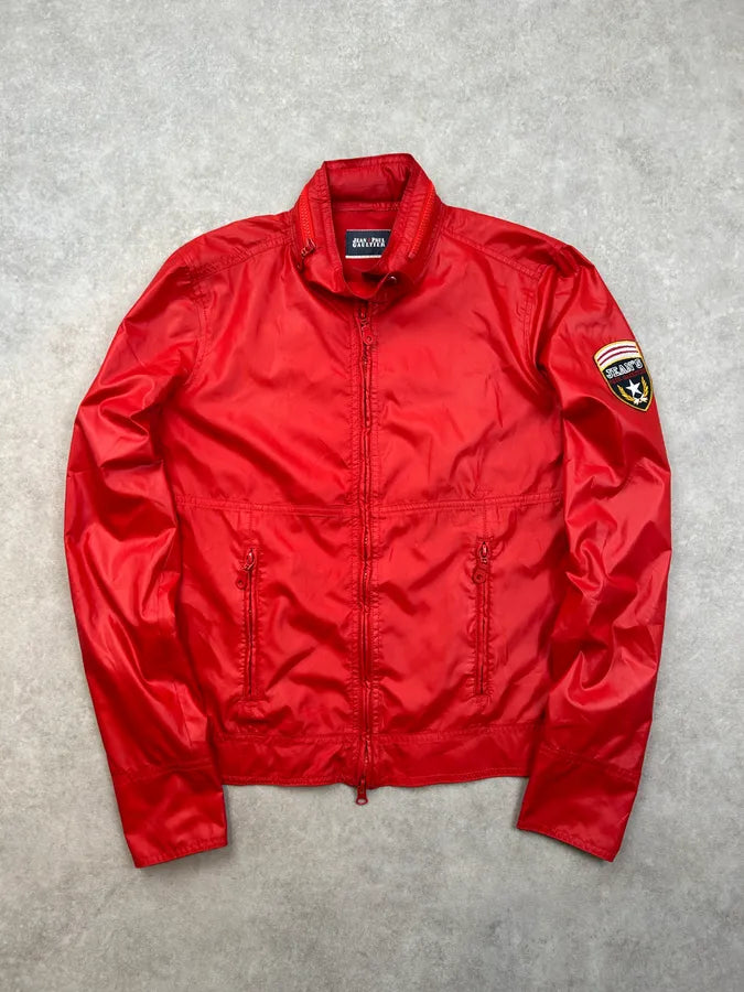 2000s Jean Paul Gaultier Red Nylon Patch Jacket TTxaGQE 0
