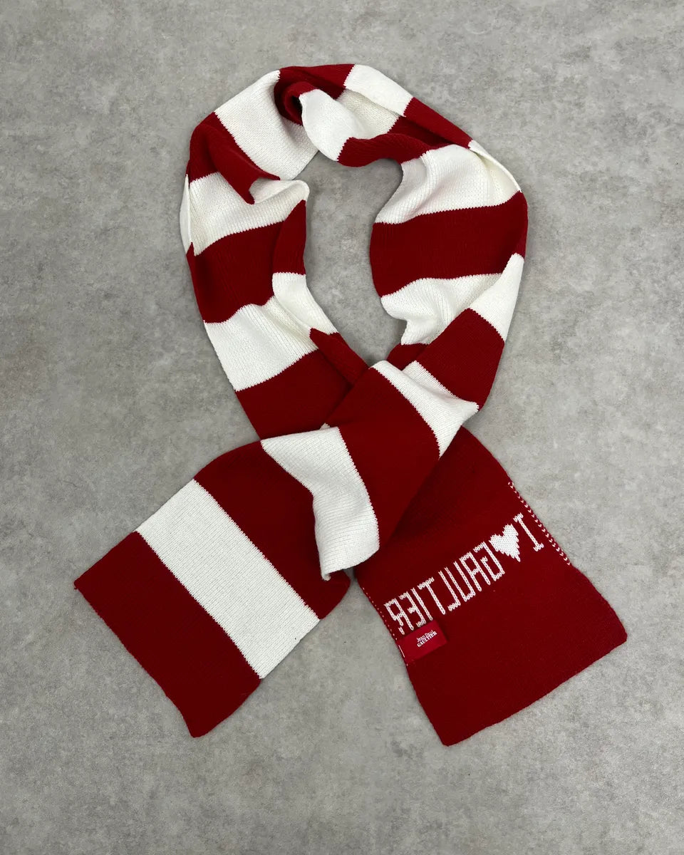 Jean Paul Gaultier Red White Striped Wool Scarf yXSYYxx 1
