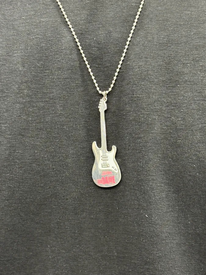 Jean Paul Gaultier Silver Grey Metal Guitar Necklace klTtPgS 2