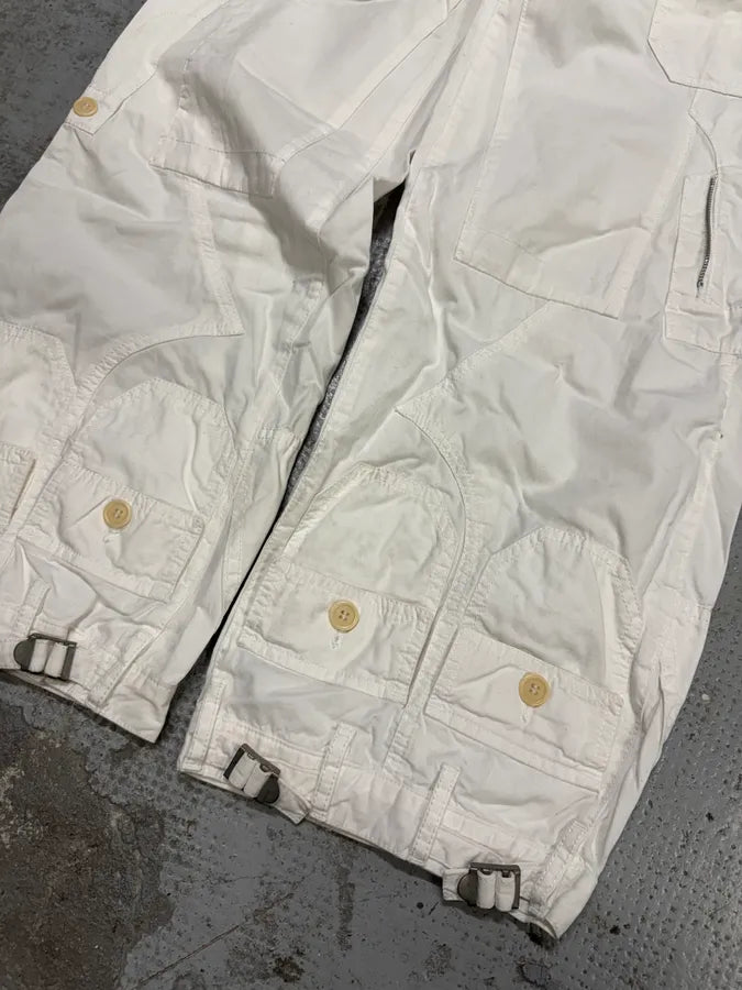 2000s Jean Paul Gaultier Trompe LOeil Pockets Cargo White Pants lFuwcob 2