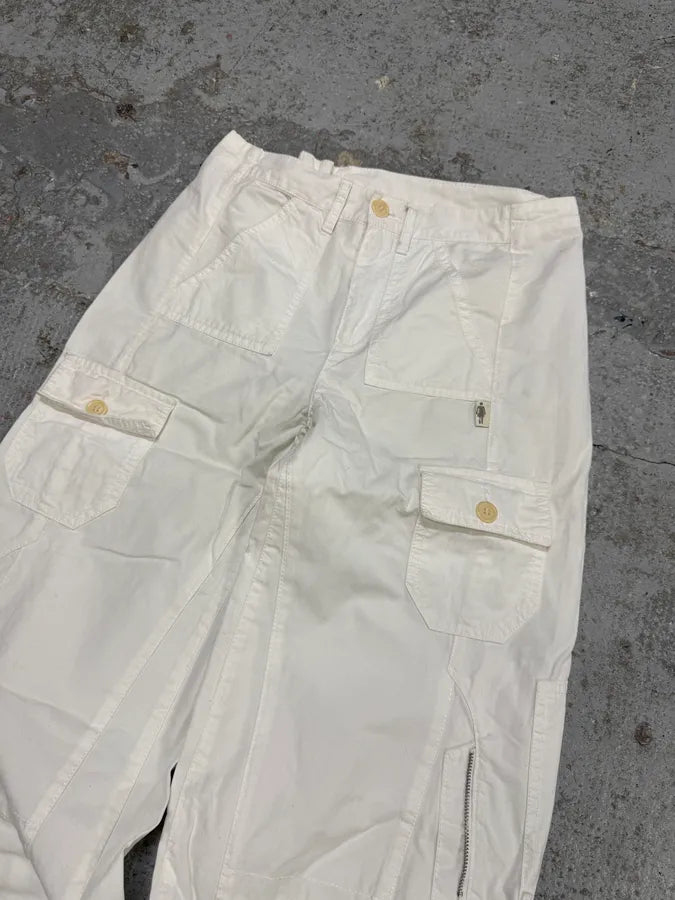 2000s Jean Paul Gaultier Trompe LOeil Pockets Cargo White Pants lFuwcob 5