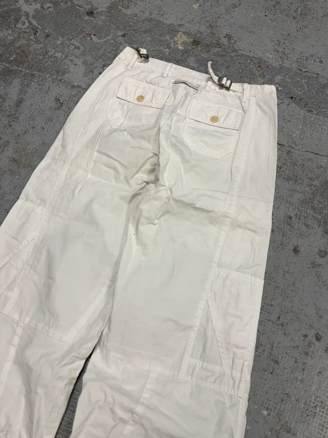 2000s Jean Paul Gaultier Trompe LOeil Pockets Cargo White Pants lFuwcob 7