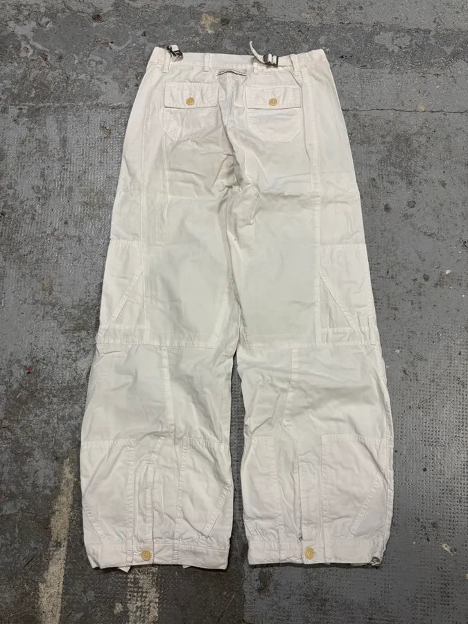 2000s Jean Paul Gaultier Trompe LOeil Pockets Cargo White Pants lFuwcob 9