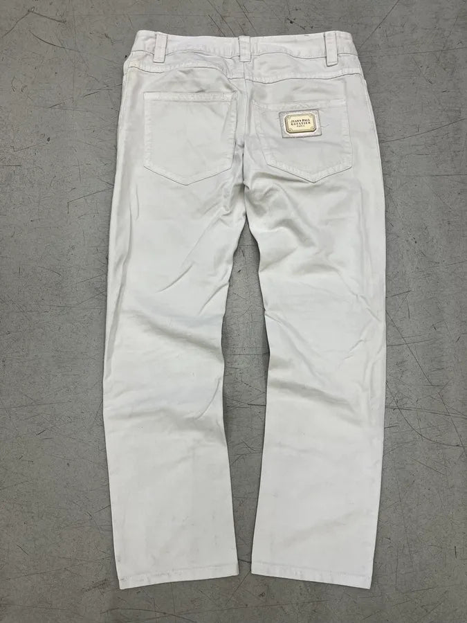 2000s Jean Paul Gaultier White Denim Jeans LlPNApU 7
