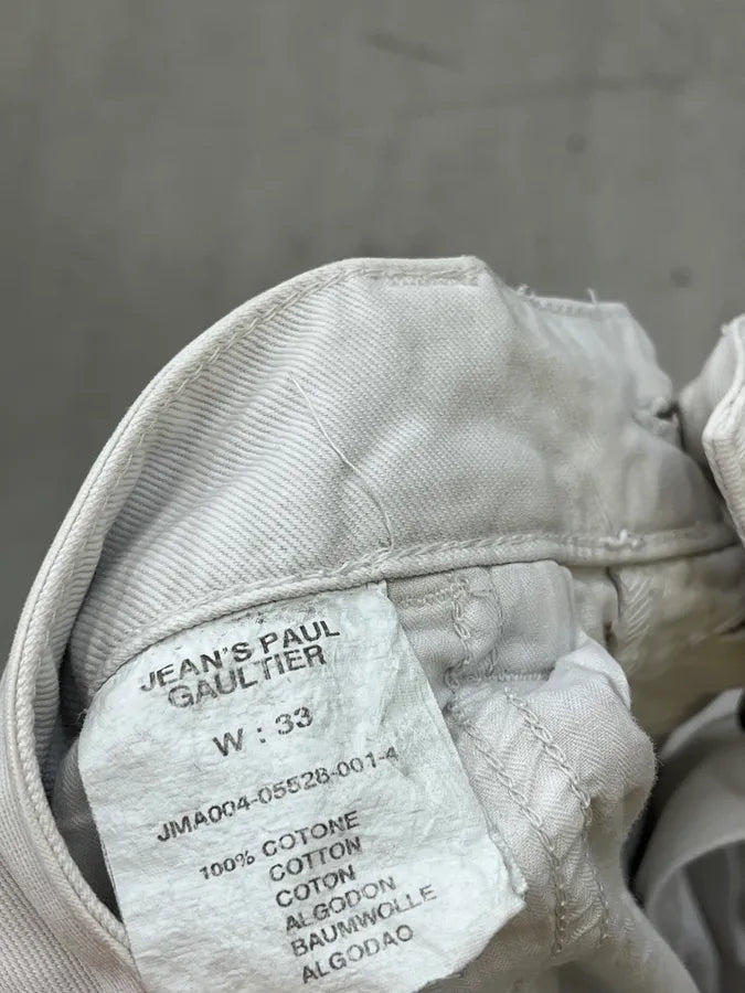 2000s Jean Paul Gaultier White Denim Jeans LlPNApU 15