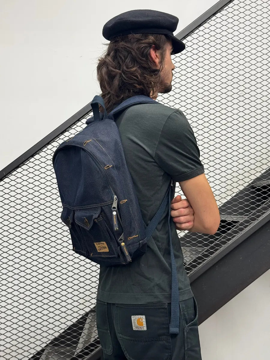 SS2015 Jean Paul Gaultier x Eastpak Navy Denim Cargo Backpack ULiVgMQ 1