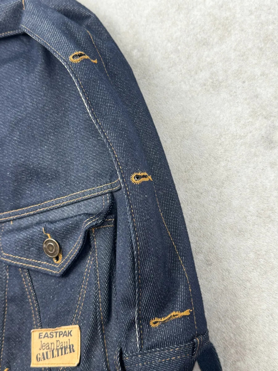 SS2015 Jean Paul Gaultier x Eastpak Navy Denim Cargo Backpack ULiVgMQ 11
