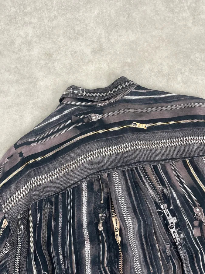 2000s Jean Paul Gaultier Zippers Print Long Shirt eKVFFjY 6