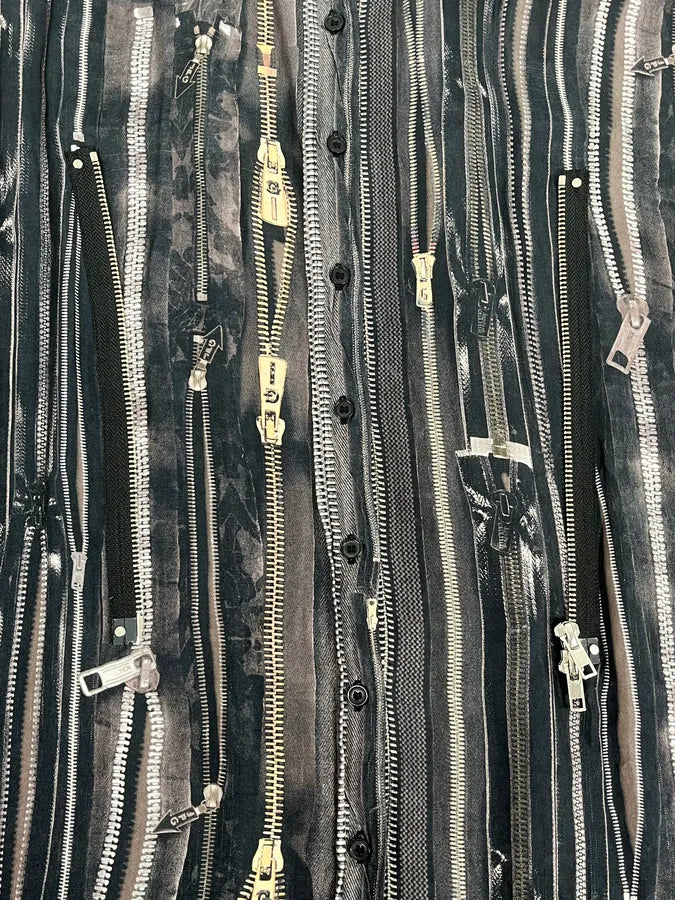 2000s Jean Paul Gaultier Zippers Print Long Shirt eKVFFjY 9