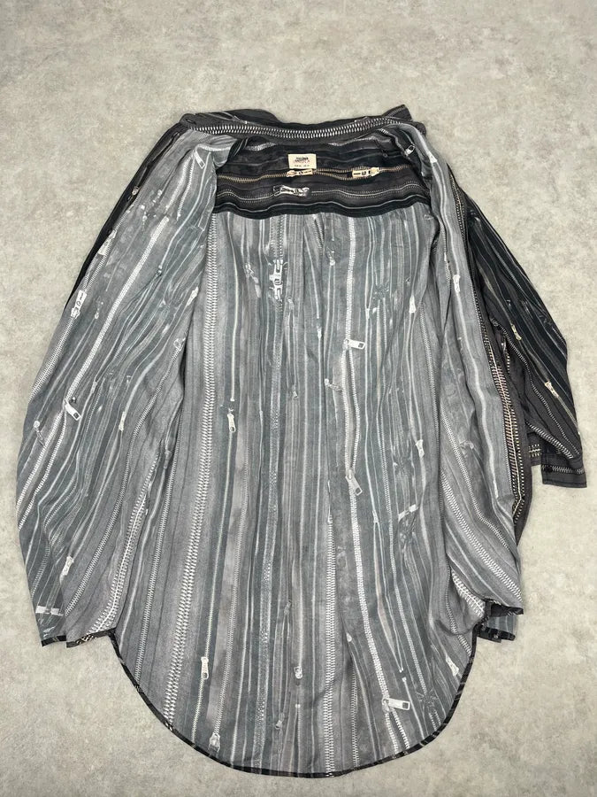 2000s Jean Paul Gaultier Zippers Print Long Shirt eKVFFjY 7