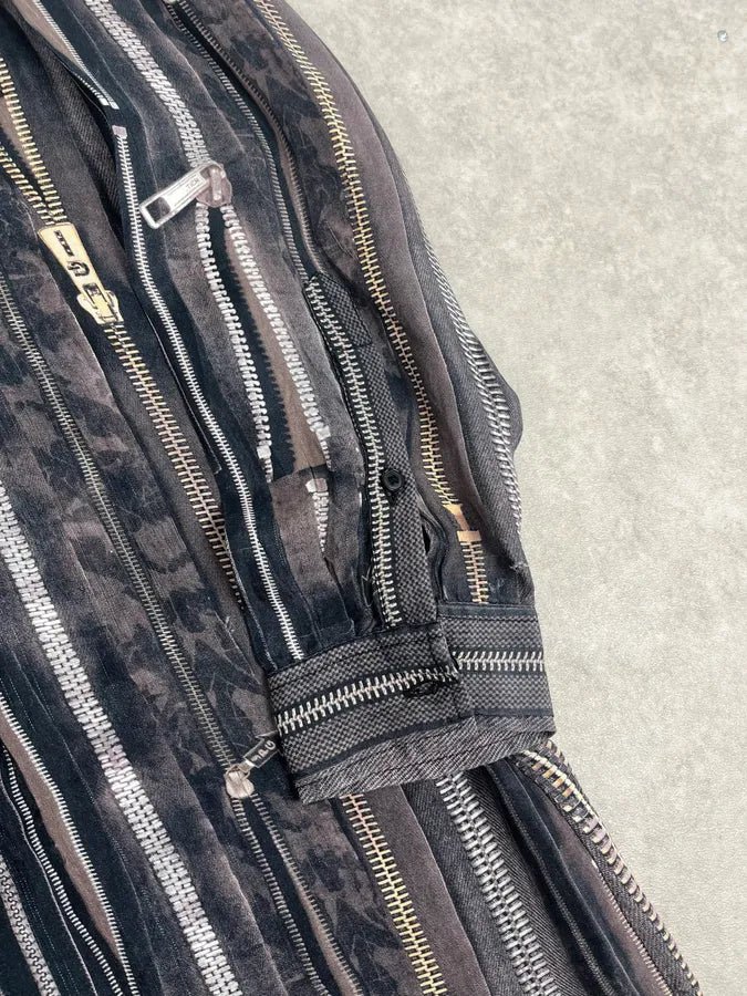 2000s Jean Paul Gaultier Zippers Print Long Shirt eKVFFjY 8