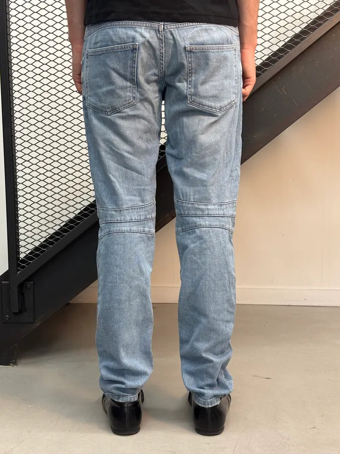 2000s Pierre Balmain Blue Biker Denim Jeans  dXLiFow 2
