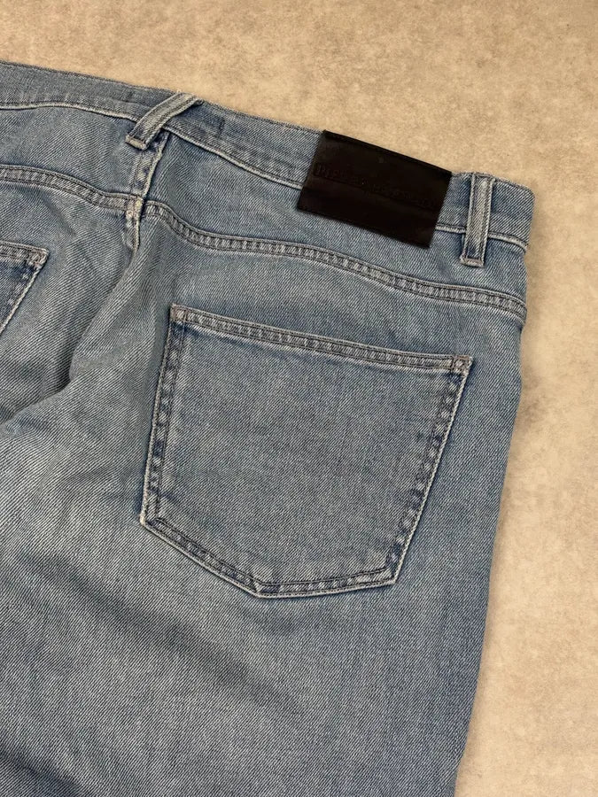 2000s Pierre Balmain Blue Biker Denim Jeans  dXLiFow 7