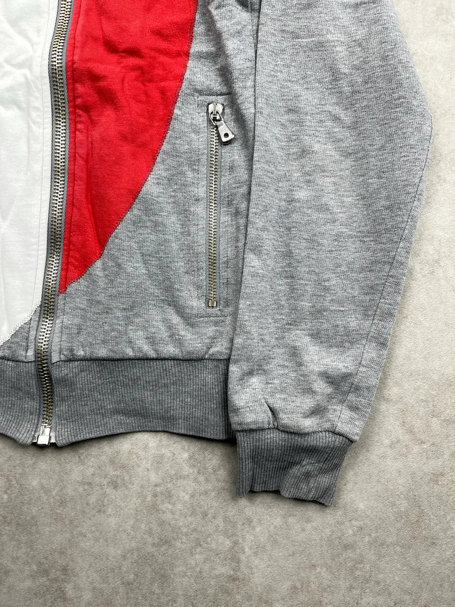 AW2005 Dolce & Gabbana Grey Italia Flag Zip-Up Sweater jflJFEYI 8