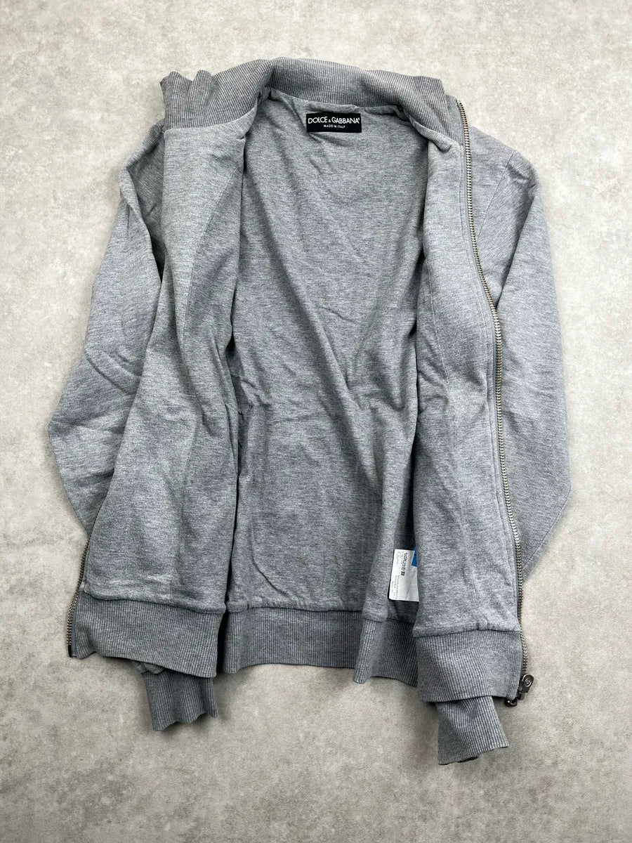 AW2005 Dolce & Gabbana Grey Italia Flag Zip-Up Sweater jflJFEYI 3