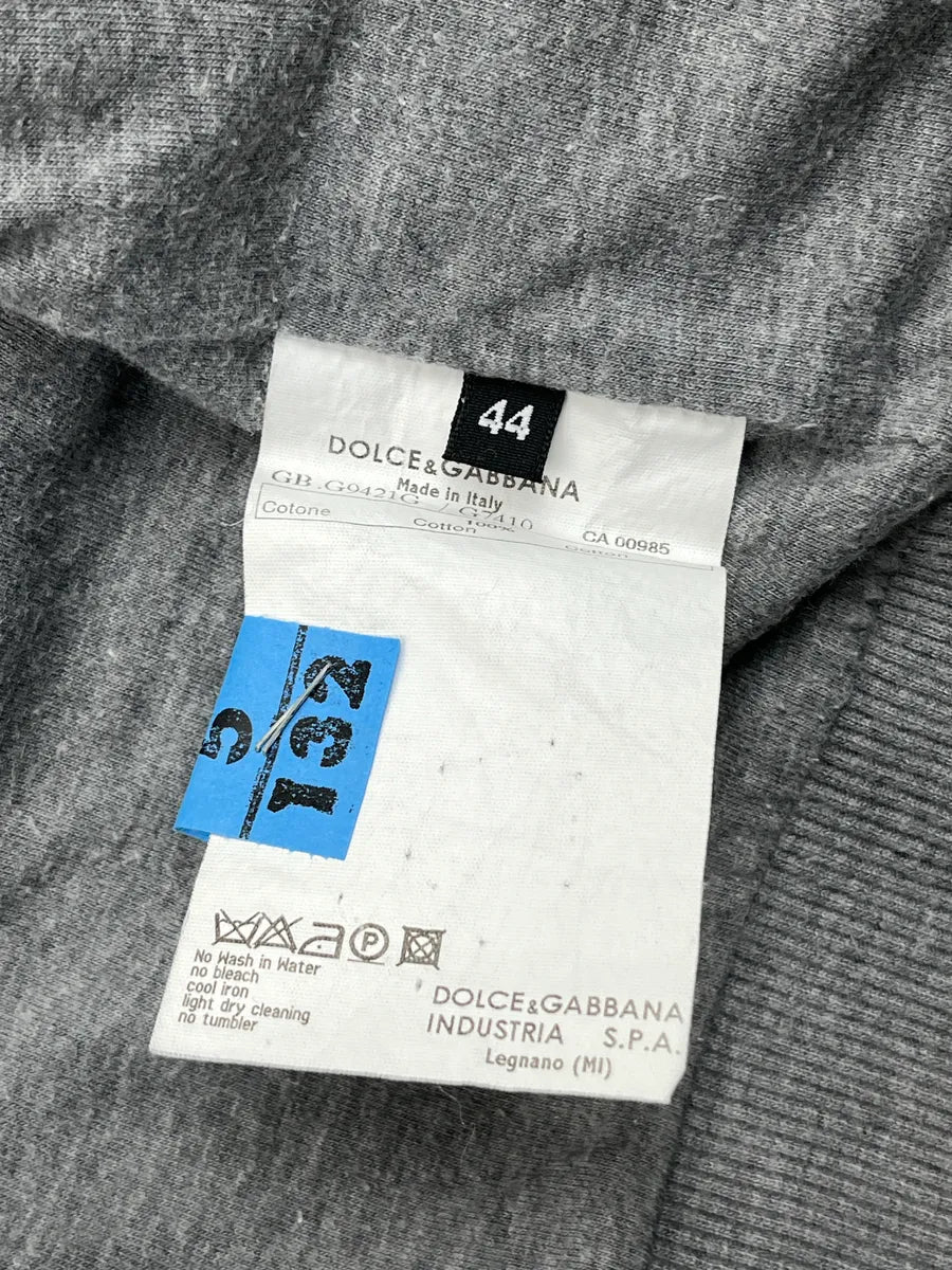 AW2005 Dolce & Gabbana Grey Italia Flag Zip-Up Sweater jflJFEYI 9