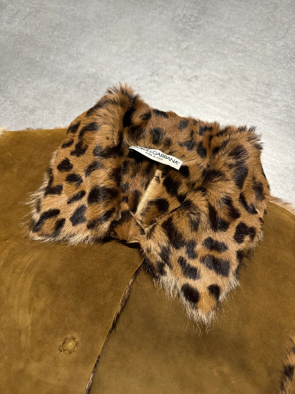 Dolce & Gabbana Leopard Fur Leather Buttoned Jacket (XS) - 9