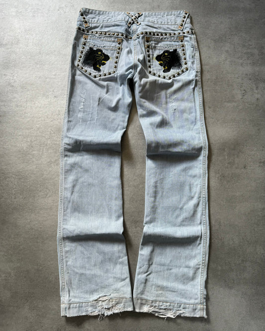SS2006 Dolce & Gabbana Tiger Embroideries Jeans (S) - 1