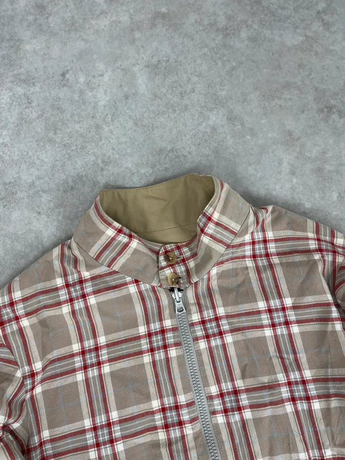 Jil Sander Beige Cotton Reversible Bomber Jacket Plaid  jXGfNVu 9