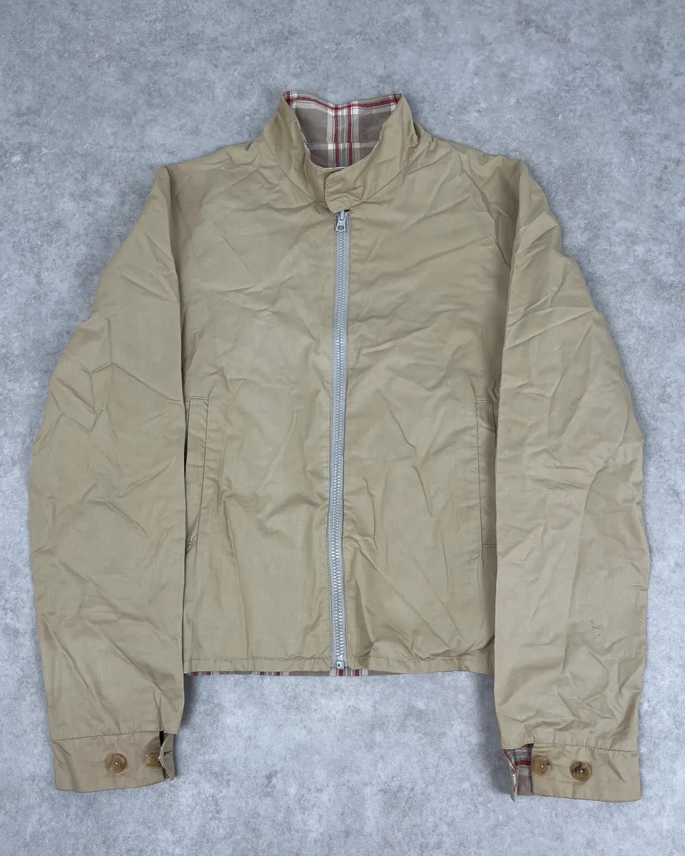 Jil Sander Beige Cotton Reversible Bomber Jacket Plaid  jXGfNVu 6