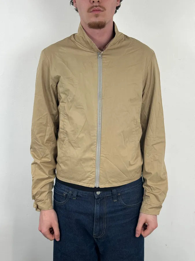 Jil Sander Beige Cotton Reversible Bomber Jacket Plaid  jXGfNVu 2