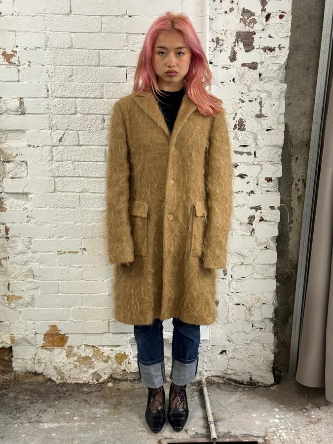 Jil Sander Beige Mohair Classy Long Coat tRsKfOw 1