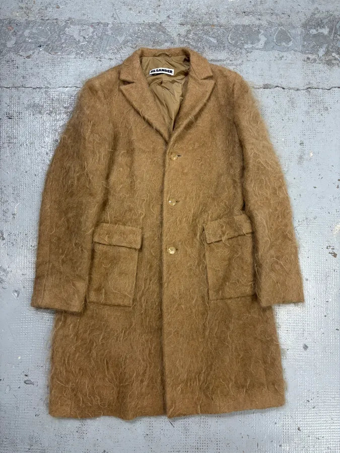 Jil Sander Beige Mohair Classy Long Coat tRsKfOw 0