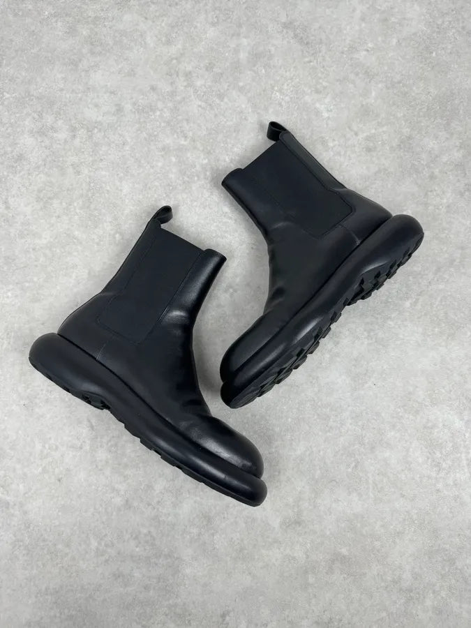 Jil Sander Black Ankle Leather Combat Boots IFOGlfO 2