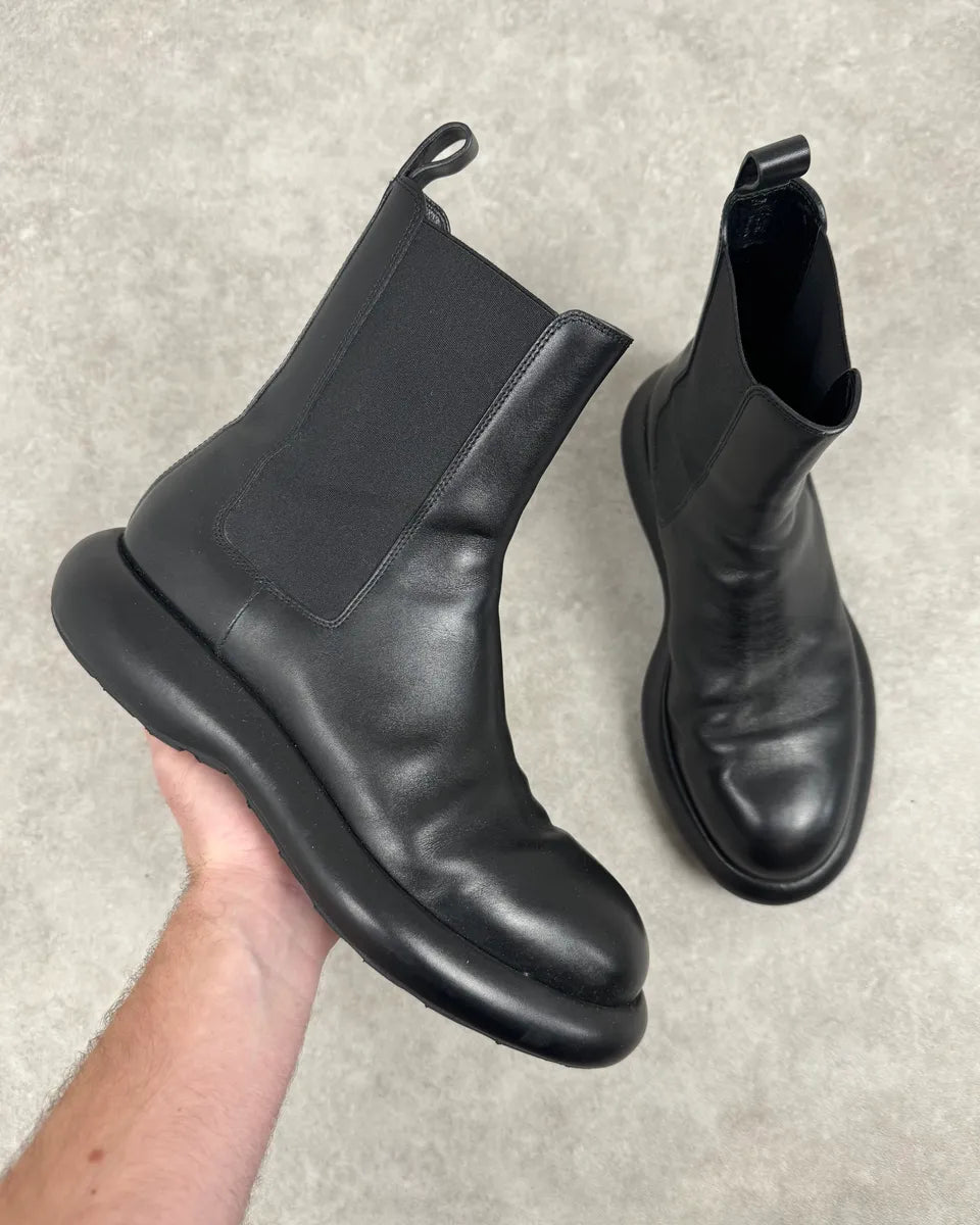 Jil Sander Black Ankle Leather Combat Boots IFOGlfO 0
