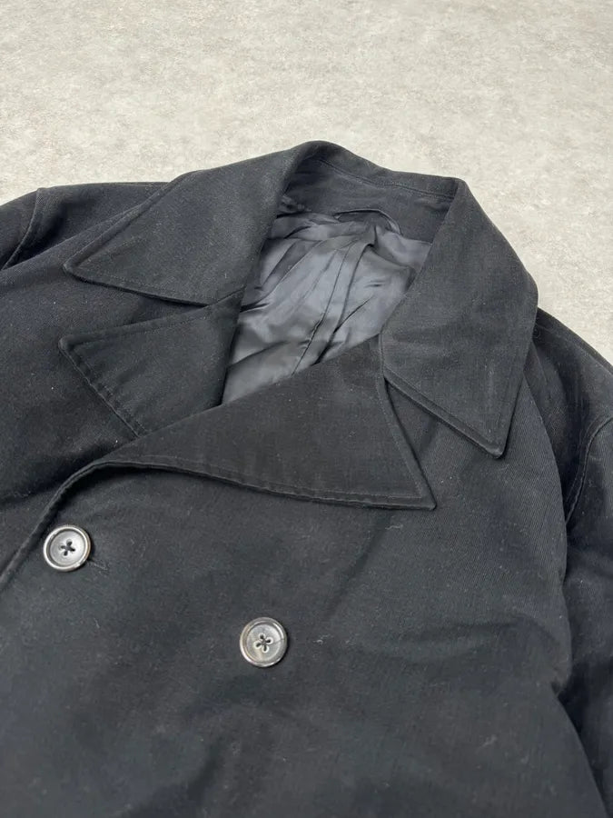 Jil Sander Black Cozy Buttoned Long Jacket fOvxgSK 4