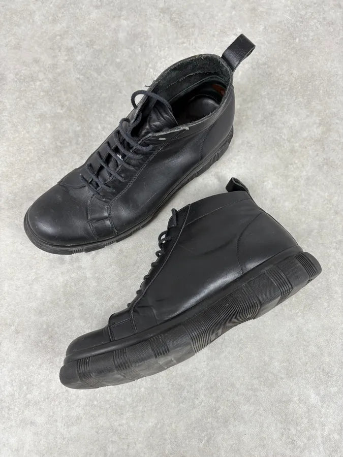 Jil Sander Black Leather Minimalist Boots mfrCaed 4