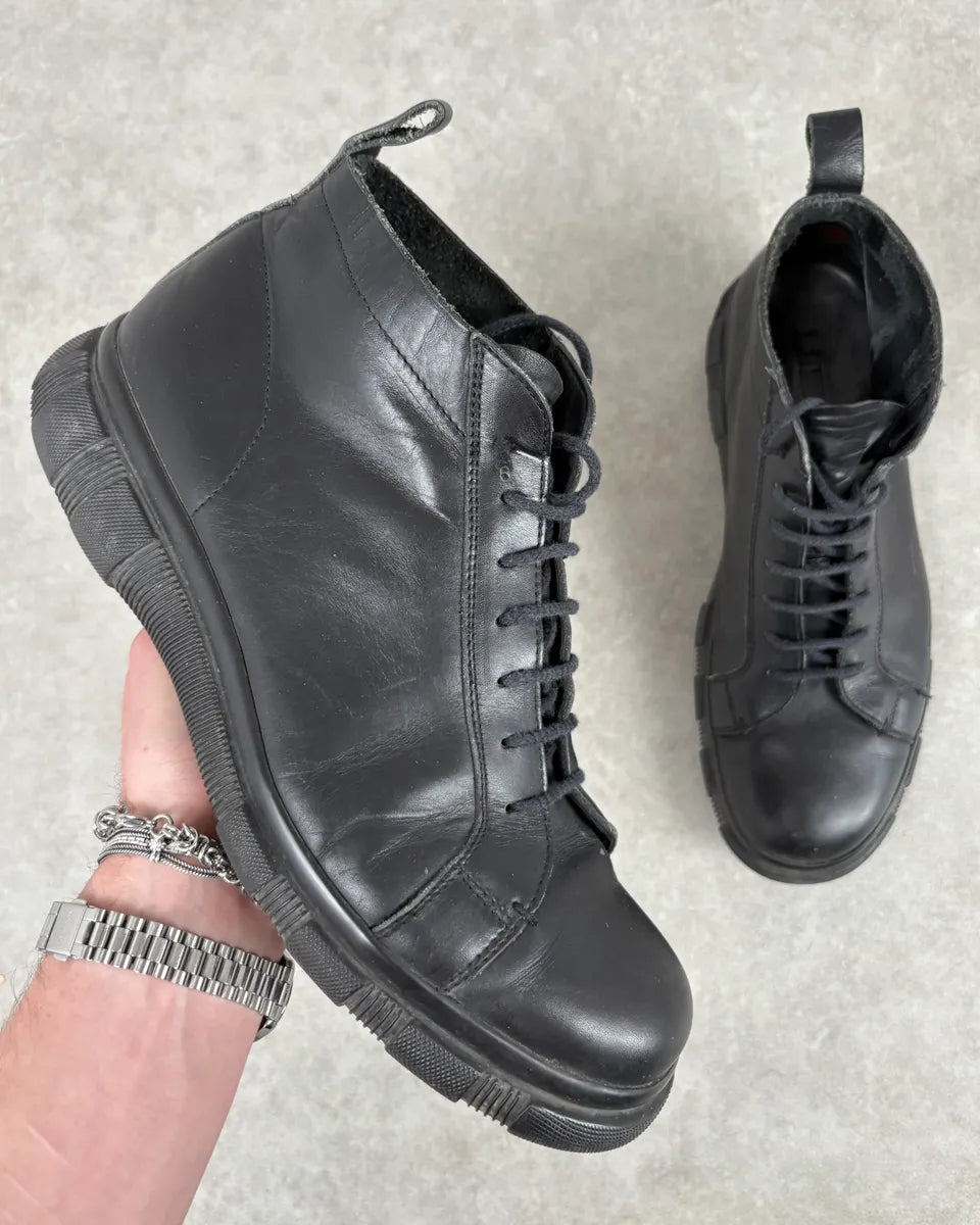 Jil Sander Black Leather Minimalist Boots mfrCaed 0