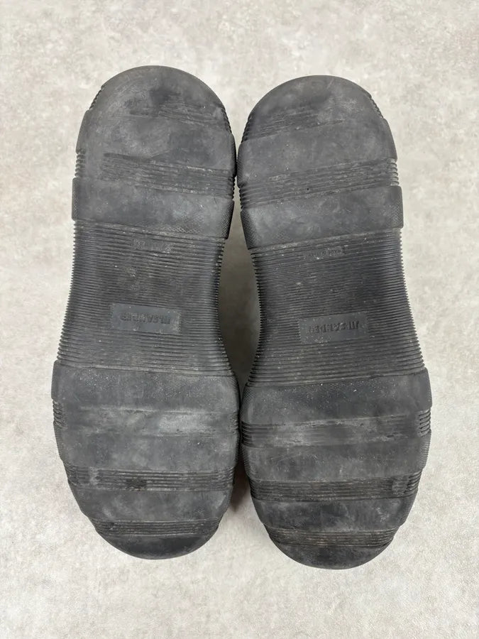 Jil Sander Black Leather Minimalist Boots mfrCaed 7