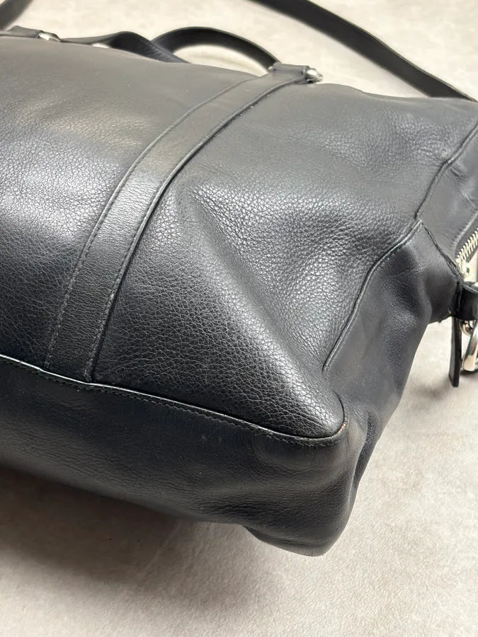Jil Sander Black Leather Grained Handle Bag WDCJJUa 12
