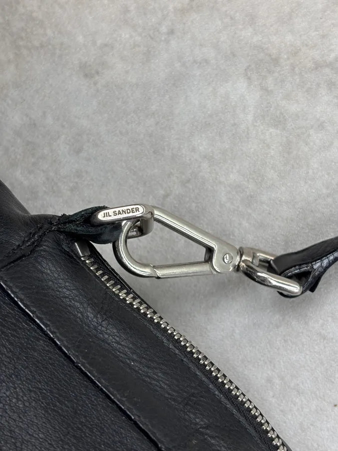 Jil Sander Black Leather Grained Handle Bag WDCJJUa 11