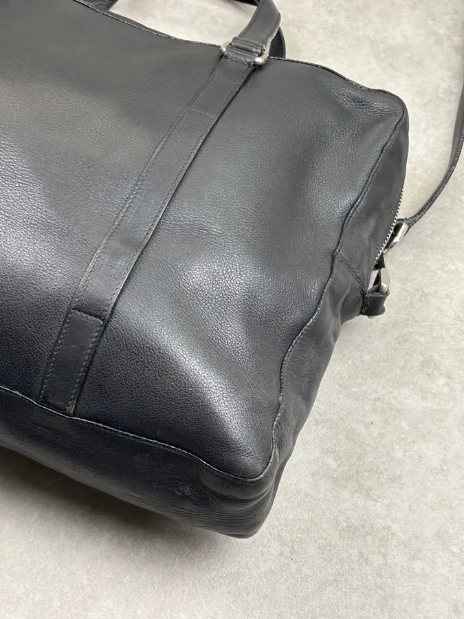 Jil Sander Black Leather Grained Handle Bag WDCJJUa 7