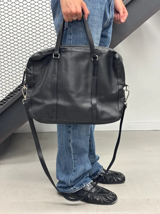 Jil Sander Black Leather Grained Handle Bag WDCJJUa 1