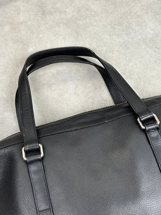 Jil Sander Black Leather Grained Handle Bag WDCJJUa 8