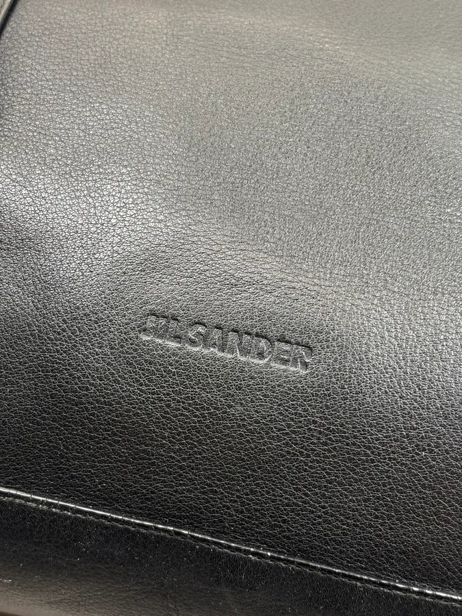 Jil Sander Black Leather Grained Handle Bag WDCJJUa 5