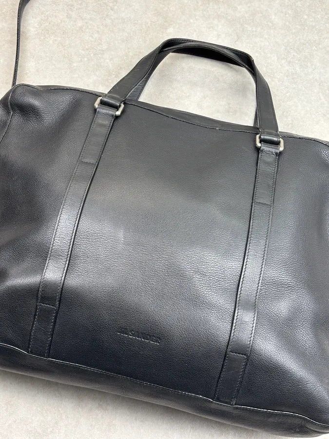 Jil Sander Black Leather Grained Handle Bag WDCJJUa 4