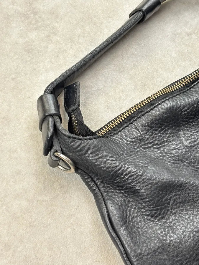 Jil Sander Black Leather Hammered Hobo Shoulder Bag boPKzhJ 3
