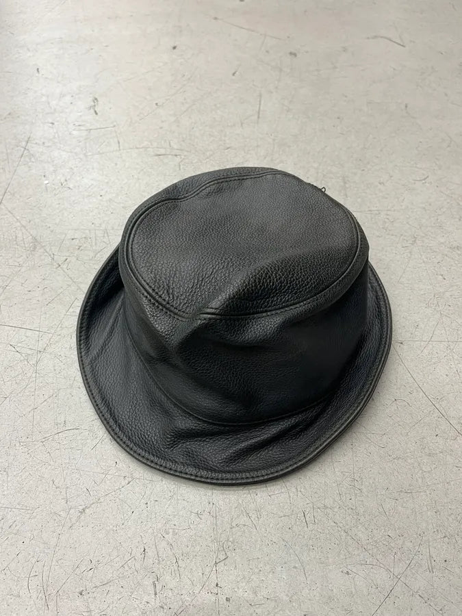 Jil Sander Black Leather Hat IbdRhrH 3