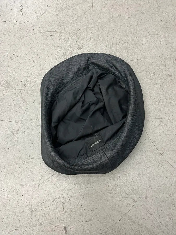 Jil Sander Black Leather Hat IbdRhrH 7