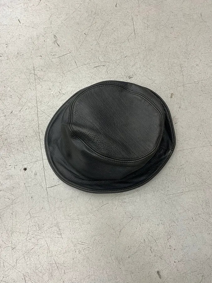 Jil Sander Black Leather Hat IbdRhrH 6