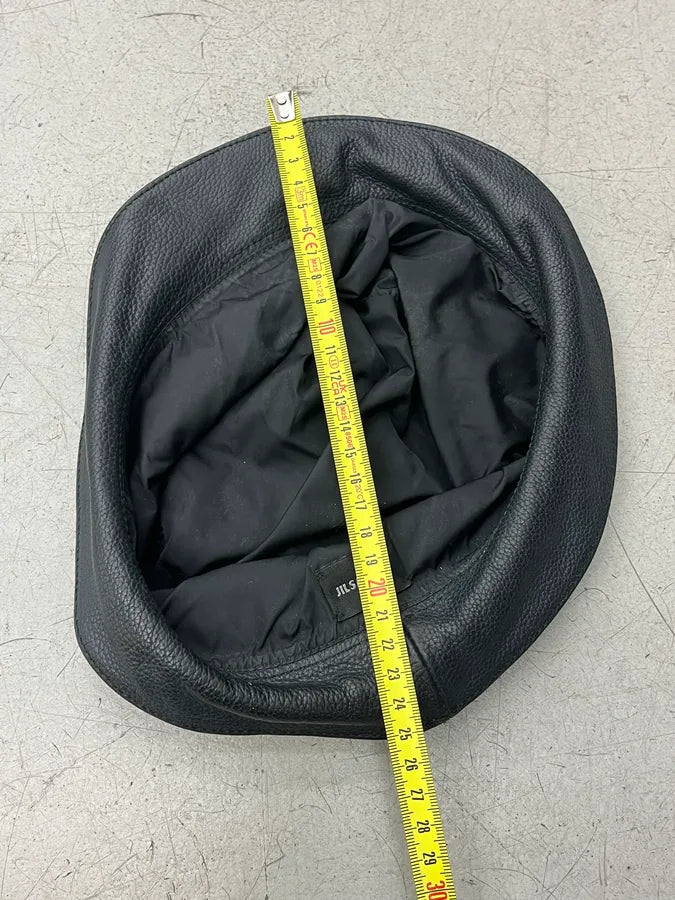 Jil Sander Black Leather Hat IbdRhrH 10